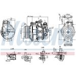 Compresor, aire acondicionado NISSENS NIS 890749