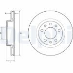Bromsskiva DELPHI BG4700C