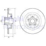 Bremsscheibe DELPHI BG9133RS hinten, voll, 1 Stück