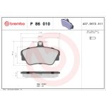 Bromsbeläggssats, skivbroms BREMBO P 86 010