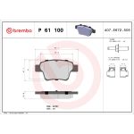 Set di pastiglie freno BREMBO P 61 100