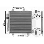 Condensador, sistema de ar condicionado VAN WEZEL 53005414