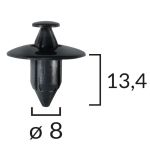 Karosserieleistenbefestigung ROMIX ROM B16782