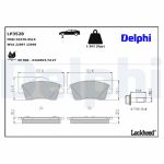 Bromsbeläggssats DELPHI LP3528, fram