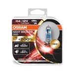 Glühlampe Halogen OSRAM H4 Night Breaker 200 12V/60/55W, 2 Stück