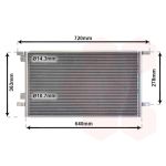 Condensador, sistema de ar condicionado VAN WEZEL 43005253