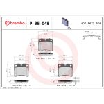Bremsbelagsatz, Scheibenbremse BREMBO P 85 048