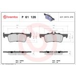 Bremsbelagsatz BREMBO P 61 126, Hinten