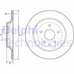 Discos de freno DELPHI BG4567C trasero, macizo, 2 Pieza