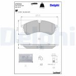 Conjunto de pastilhas de travão DELPHI LP3545LC