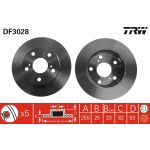 Disco de freno TRW DF3028 vorne, ventilado , 1 Pieza
