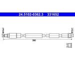 Tubo flessibile del freno ATE 24.5102-0362.3