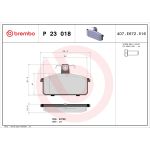 Bromsbeläggssats, skivbroms BREMBO P 23 018