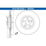 Bremsscheibe ATE 24.0128-0334.1, 1 Stück