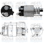 Interruptor solenoide, motor de arranque MEAT & DORIA 46102
