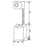 Kolborste, startmotor HC-CARGO F 032 900 211