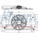 Ventilador, refrigeración del motor NISSENS 85697