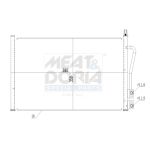 Condensador, sistema de ar condicionado MEAT & DORIA 991003