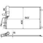 Condensator, airconditioning MAHLE AC 607 001S