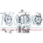 Airconditioning compressor NISSENS 890634