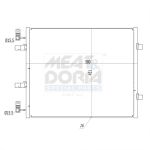 Condensator, airconditioning MEAT & DORIA 991161