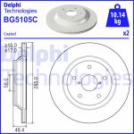 Disque de frein DELPHI BG5105C