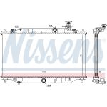 Radiador, refrigeración del motor NISSENS 68536