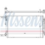 Radiador, refrigeración de motor NISSENS 65303