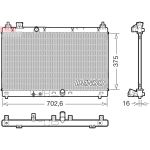 Moottorin jäähdytin DENSO DRM40057