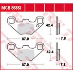 Remblokset TRW MCB868SI