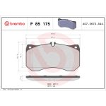 Bromsbeläggssats BREMBO P 85 175, fram