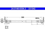 Tubo flessibile del freno ATE 24.5140-0354.3