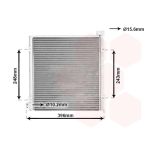 Condensator, airconditioning VAN WEZEL 25005249