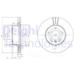 Bremsscheiben DELPHI BG3998C vorne, belüftet, 2 Stück