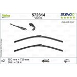 Wischblatt VALEO Silencio AquaBlade 572314, 750/730mm, Vorne, 2 Stück