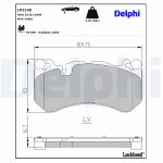 Bromsbeläggssats DELPHI LP2149, fram