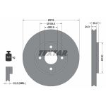 Disco de freno TEXTAR 92131300 frente, ventilado, 1 pieza