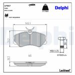 Remblokkenset, schijfrem DELPHI LP567