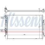Radiador, refrigeración del motor NISSENS 65304