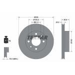 Disco freno TEXTAR 92236100 anteriore, ventilato, 1 pezzo