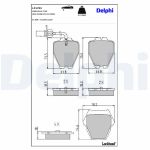 Bremsbelagsatz DELPHI LP1703, Vorne