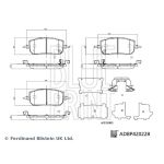 Bremsbelagsatz, Scheibenbremse BLUE PRINT ADBP420228