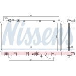 Radiador, refrigeración de motor NISSENS 69463