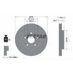 Disco de freno TEXTAR 92341103 frente, ventilado, 1 pieza