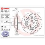 Disco de travão BREMBO 09.C127.33, 1 Peça