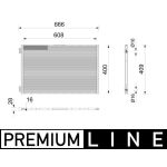 Condensador, sistema de ar condicionado MAHLE AC 1191 000P