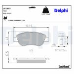 Bromsbeläggssats DELPHI LP2075, fram