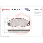 Levyjarrun jarrupalasarja BREMBO P 68 016
