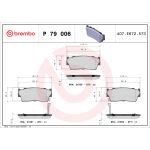 Bromsbeläggssats, skivbroms BREMBO P 79 006