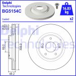 Disco freno DELPHI BG5154C